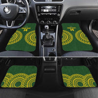 Custom Avaiki Cook Islands Rugby Car Mats Kuki Airani Tatau Green - Polynesian Pride