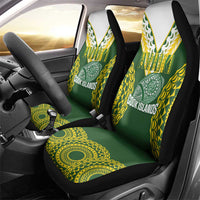 Avaiki Cook Islands Rugby Car Seat Cover Kuki Airani Tatau Green - Polynesian Pride