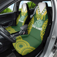 Avaiki Cook Islands Rugby Car Seat Cover Kuki Airani Tatau Green - Polynesian Pride