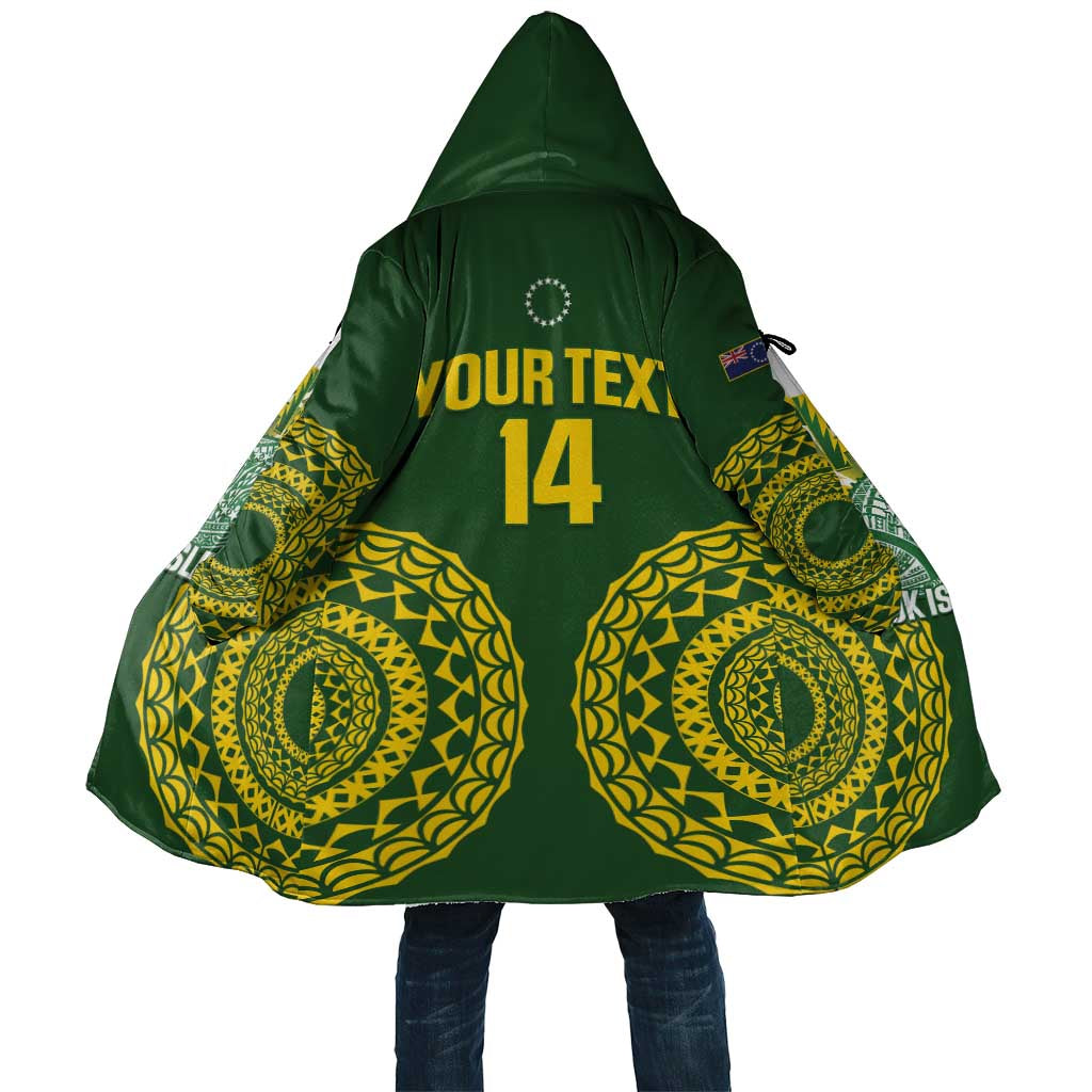 Custom Avaiki Cook Islands Rugby Cloak Kuki Airani Tatau Green - Polynesian Pride