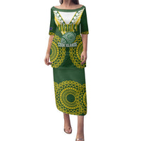 Custom Avaiki Cook Islands Rugby Family Matching Puletasi and Hawaiian Shirt Kuki Airani Tatau Green - Polynesian Pride