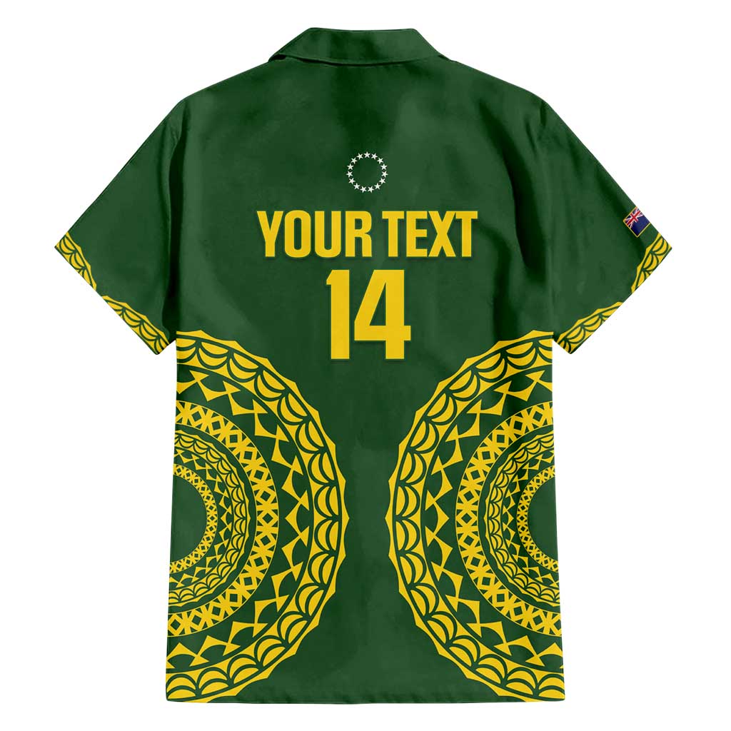 Custom Avaiki Cook Islands Rugby Hawaiian Shirt Kuki Airani Tatau Green - Polynesian Pride