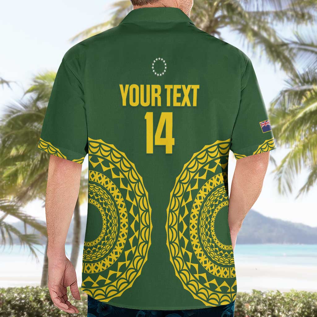 Custom Avaiki Cook Islands Rugby Hawaiian Shirt Kuki Airani Tatau Green - Polynesian Pride