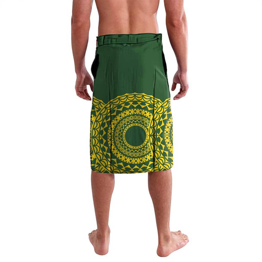 Custom Avaiki Cook Islands Rugby Lavalava Kuki Airani Tatau Green - Polynesian Pride