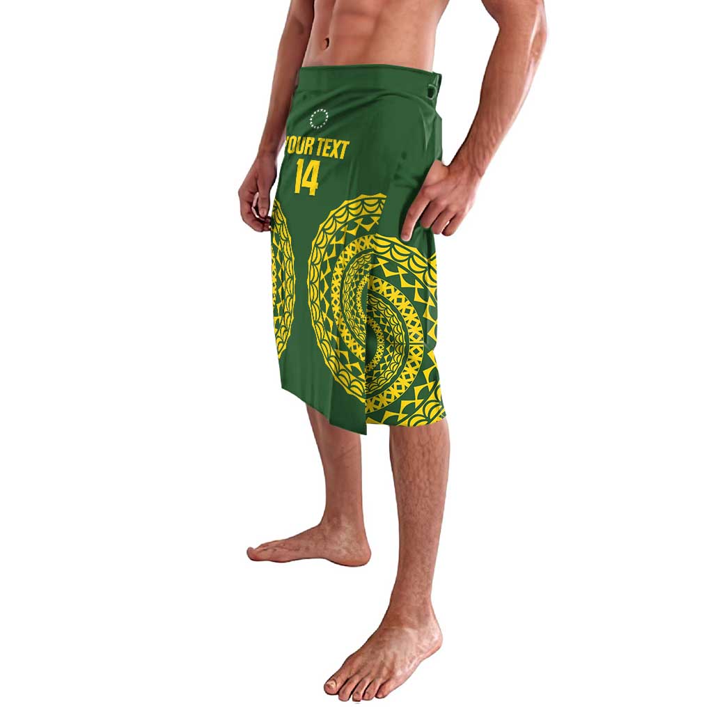 Custom Avaiki Cook Islands Rugby Lavalava Kuki Airani Tatau Green - Polynesian Pride