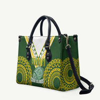 Avaiki Cook Islands Rugby Leather Bag Kuki Airani Tatau Green - Polynesian Pride