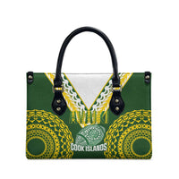 Avaiki Cook Islands Rugby Leather Bag Kuki Airani Tatau Green - Polynesian Pride