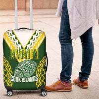 Avaiki Cook Islands Rugby Luggage Cover Kuki Airani Tatau Green - Polynesian Pride