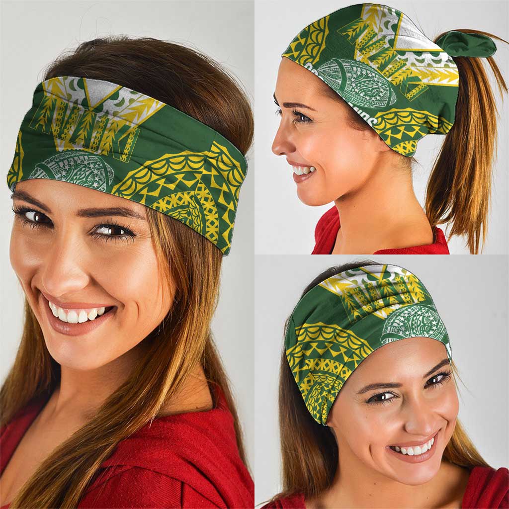 Avaiki Cook Islands Rugby Neck Gaiter Kuki Airani Tatau Green - Polynesian Pride