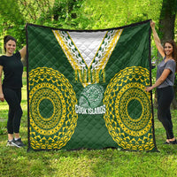 Avaiki Cook Islands Rugby Quilt Kuki Airani Tatau Green - Polynesian Pride
