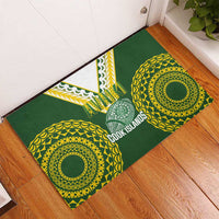 Avaiki Cook Islands Rugby Rubber Doormat Kuki Airani Tatau Green - Polynesian Pride