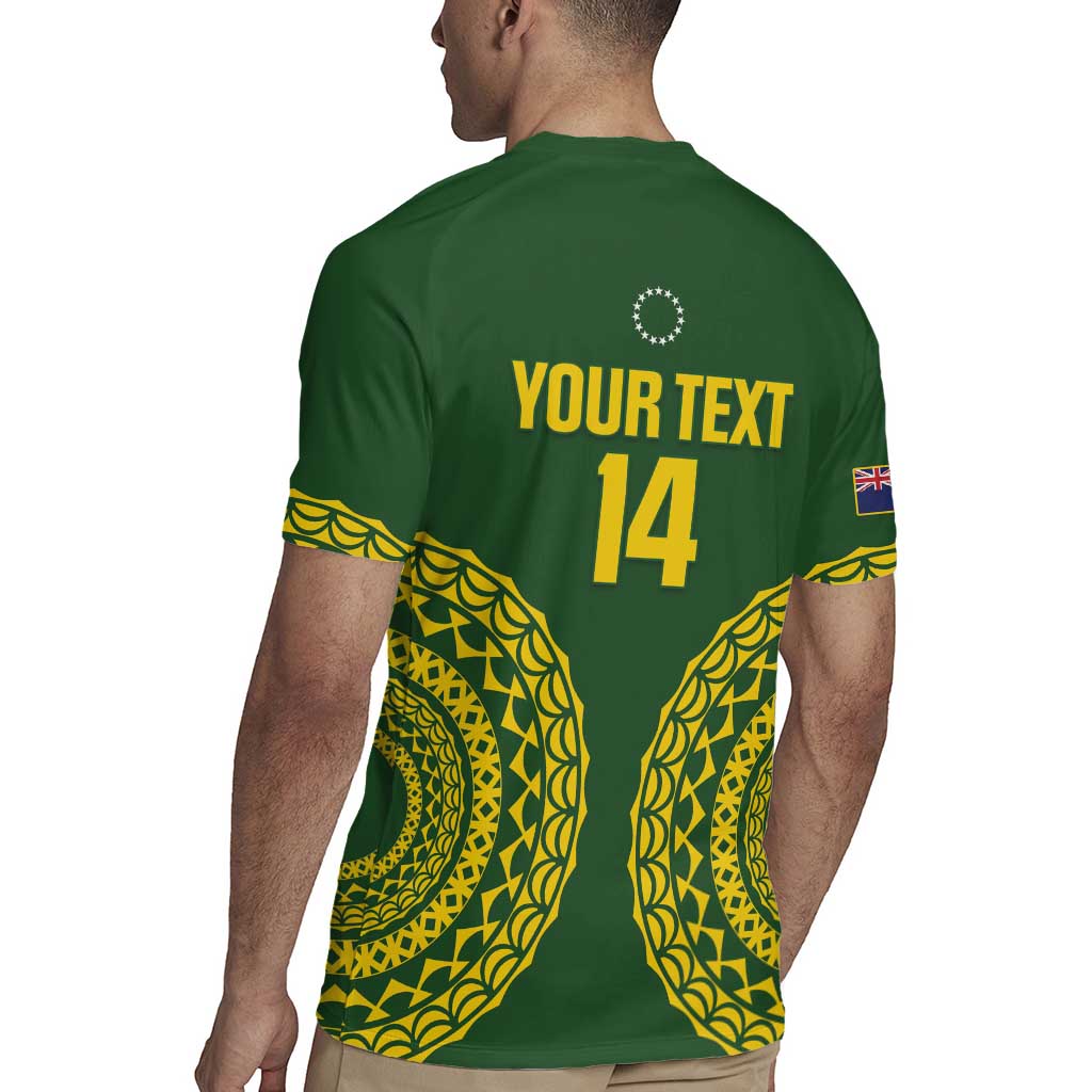 Custom Avaiki Cook Islands Rugby Rugby Jersey Kuki Airani Tatau Green - Polynesian Pride