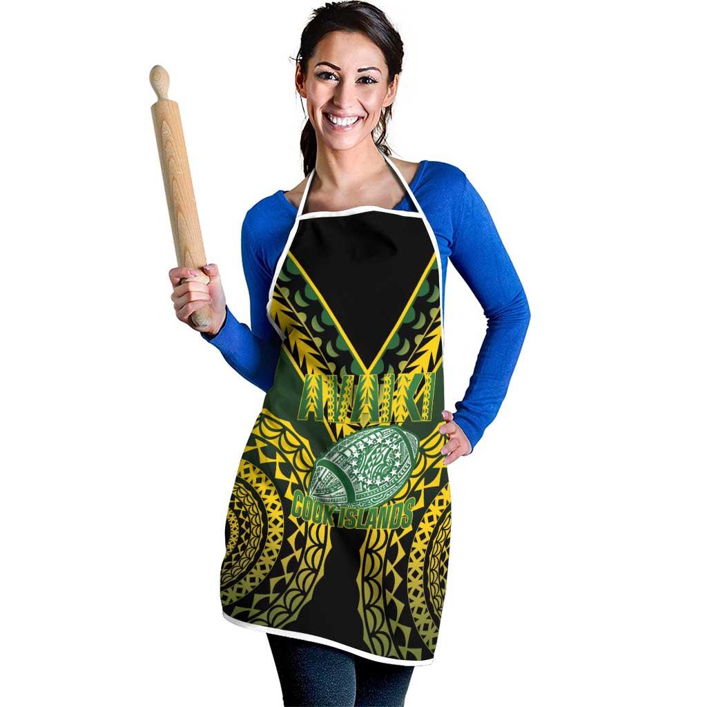 Avaiki Cook Islands Rugby Apron Kuki Airani Tatau Black - Polynesian Pride