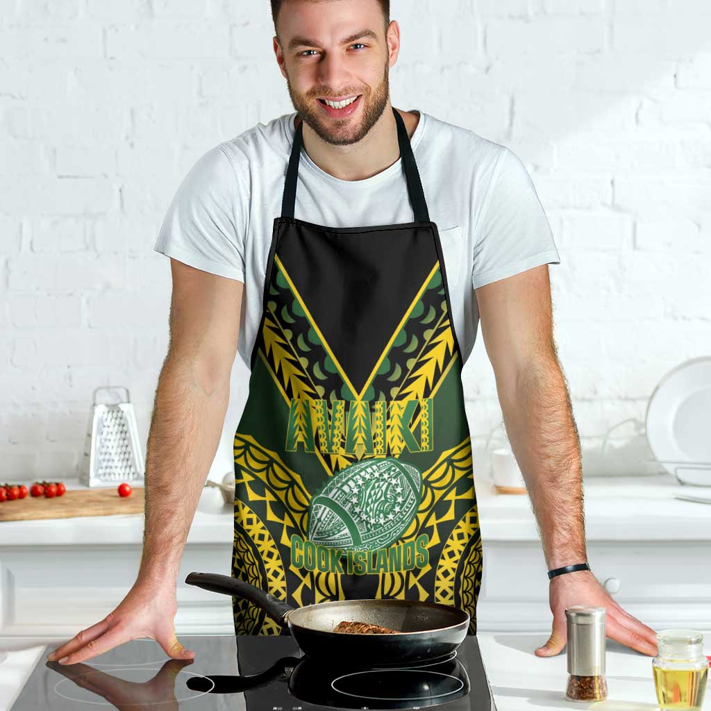 Avaiki Cook Islands Rugby Apron Kuki Airani Tatau Black - Polynesian Pride