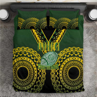 Avaiki Cook Islands Rugby Bedding Set Kuki Airani Tatau Black - Polynesian Pride