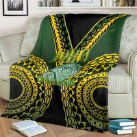 Avaiki Cook Islands Rugby Blanket Kuki Airani Tatau Black - Polynesian Pride