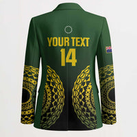 Custom Avaiki Cook Islands Rugby Blazer Kuki Airani Tatau Black - Polynesian Pride