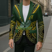 Custom Avaiki Cook Islands Rugby Blazer Kuki Airani Tatau Black - Polynesian Pride