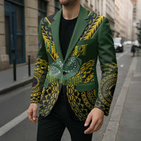 Custom Avaiki Cook Islands Rugby Blazer Kuki Airani Tatau Black - Polynesian Pride