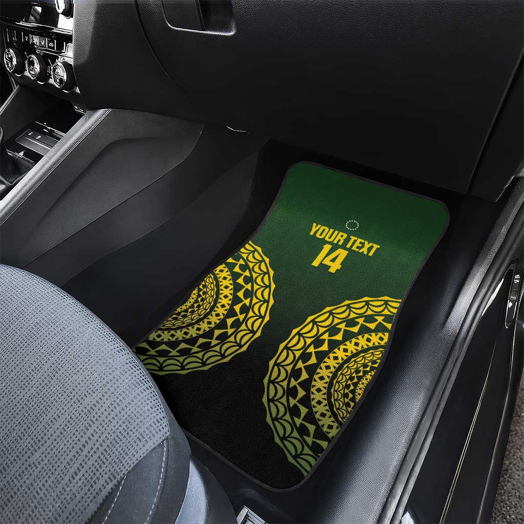 Custom Avaiki Cook Islands Rugby Car Mats Kuki Airani Tatau Black - Polynesian Pride