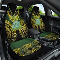 Avaiki Cook Islands Rugby Car Seat Cover Kuki Airani Tatau Black - Polynesian Pride