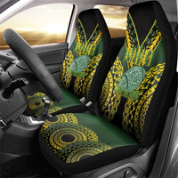 Avaiki Cook Islands Rugby Car Seat Cover Kuki Airani Tatau Black - Polynesian Pride