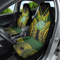 Avaiki Cook Islands Rugby Car Seat Cover Kuki Airani Tatau Black - Polynesian Pride