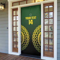 Custom Avaiki Cook Islands Rugby Door Cover Kuki Airani Tatau Black - Polynesian Pride