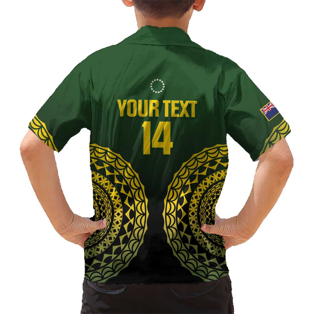 Custom Avaiki Cook Islands Rugby Family Matching Mermaid Dress and Hawaiian Shirt Kuki Airani Tatau Black - Polynesian Pride