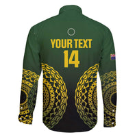 Custom Avaiki Cook Islands Rugby Family Matching Off The Shoulder Long Sleeve Dress and Hawaiian Shirt Kuki Airani Tatau Black - Polynesian Pride