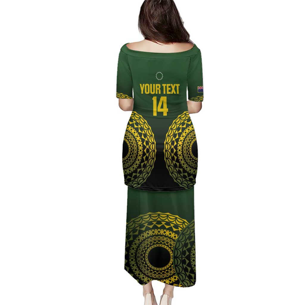 Custom Avaiki Cook Islands Rugby Family Matching Puletasi and Hawaiian Shirt Kuki Airani Tatau Black - Polynesian Pride