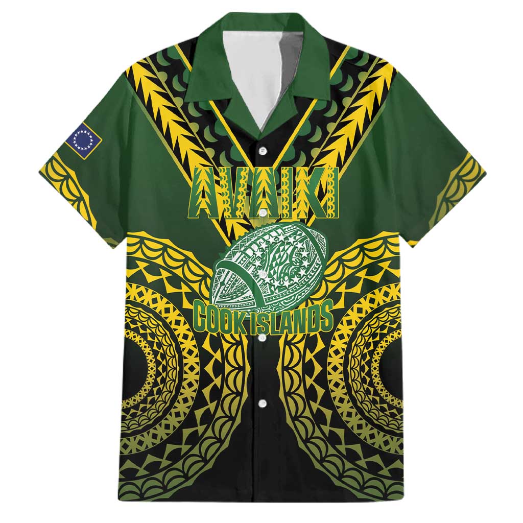 Custom Avaiki Cook Islands Rugby Family Matching Short Sleeve Bodycon Dress and Hawaiian Shirt Kuki Airani Tatau Black - Polynesian Pride