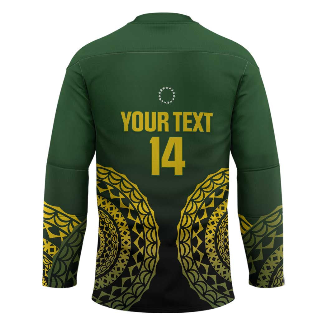 Custom Avaiki Cook Islands Rugby Hockey Jersey Kuki Airani Tatau Black - Polynesian Pride