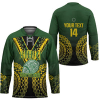 Custom Avaiki Cook Islands Rugby Hockey Jersey Kuki Airani Tatau Black - Polynesian Pride