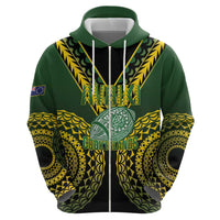 Custom Avaiki Cook Islands Rugby Hoodie Kuki Airani Tatau Black - Polynesian Pride