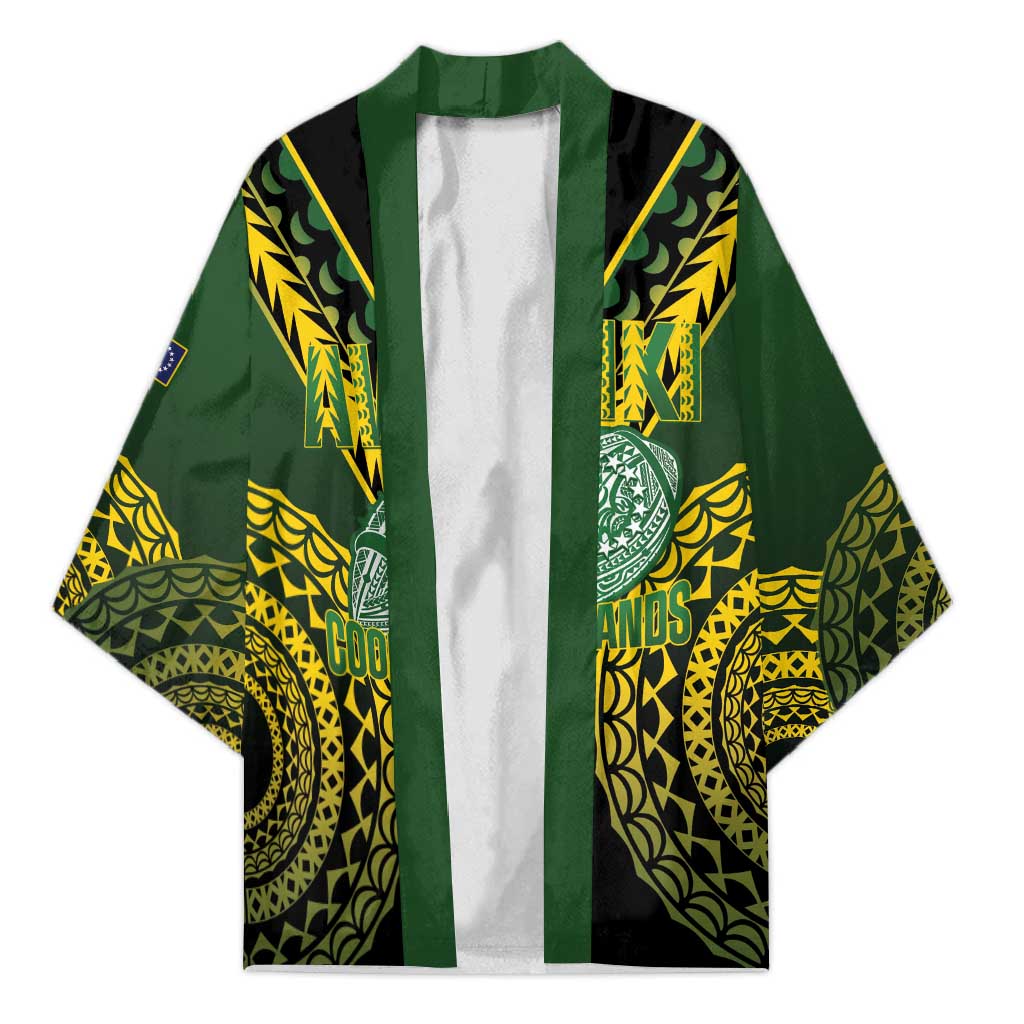 Custom Avaiki Cook Islands Rugby Kimono Kuki Airani Tatau Black LT14 Unisex Black - Polynesian Pride