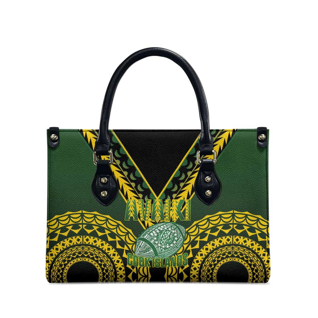 Avaiki Cook Islands Rugby Leather Bag Kuki Airani Tatau Black - Polynesian Pride