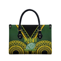 Avaiki Cook Islands Rugby Leather Bag Kuki Airani Tatau Black - Polynesian Pride