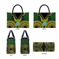 Avaiki Cook Islands Rugby Leather Bag Kuki Airani Tatau Black - Polynesian Pride