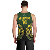 Custom Avaiki Cook Islands Rugby Men Tank Top Kuki Airani Tatau Black - Polynesian Pride