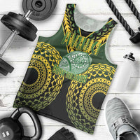 Custom Avaiki Cook Islands Rugby Men Tank Top Kuki Airani Tatau Black - Polynesian Pride