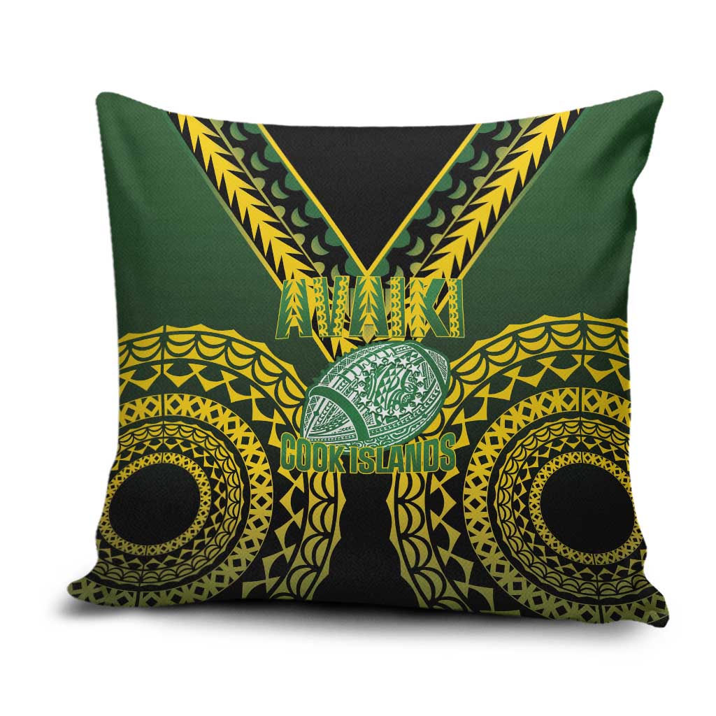Avaiki Cook Islands Rugby Pillow Cover Kuki Airani Tatau Black - Polynesian Pride
