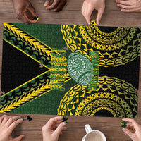 Avaiki Cook Islands Rugby Puzzle Kuki Airani Tatau Black - Polynesian Pride