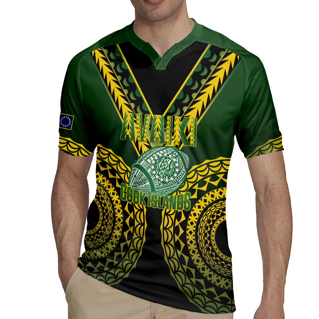 Custom Avaiki Cook Islands Rugby Rugby Jersey Kuki Airani Tatau Black - Polynesian Pride