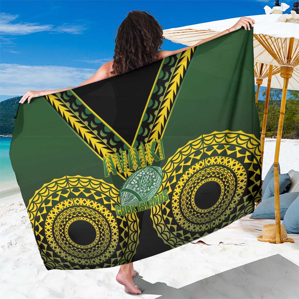 Avaiki Cook Islands Rugby Sarong Kuki Airani Tatau Black - Polynesian Pride