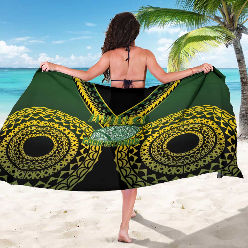 Avaiki Cook Islands Rugby Sarong Kuki Airani Tatau Black - Polynesian Pride
