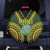 Avaiki Cook Islands Rugby Spare Tire Cover Kuki Airani Tatau Black - Polynesian Pride