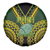 Avaiki Cook Islands Rugby Spare Tire Cover Kuki Airani Tatau Black - Polynesian Pride