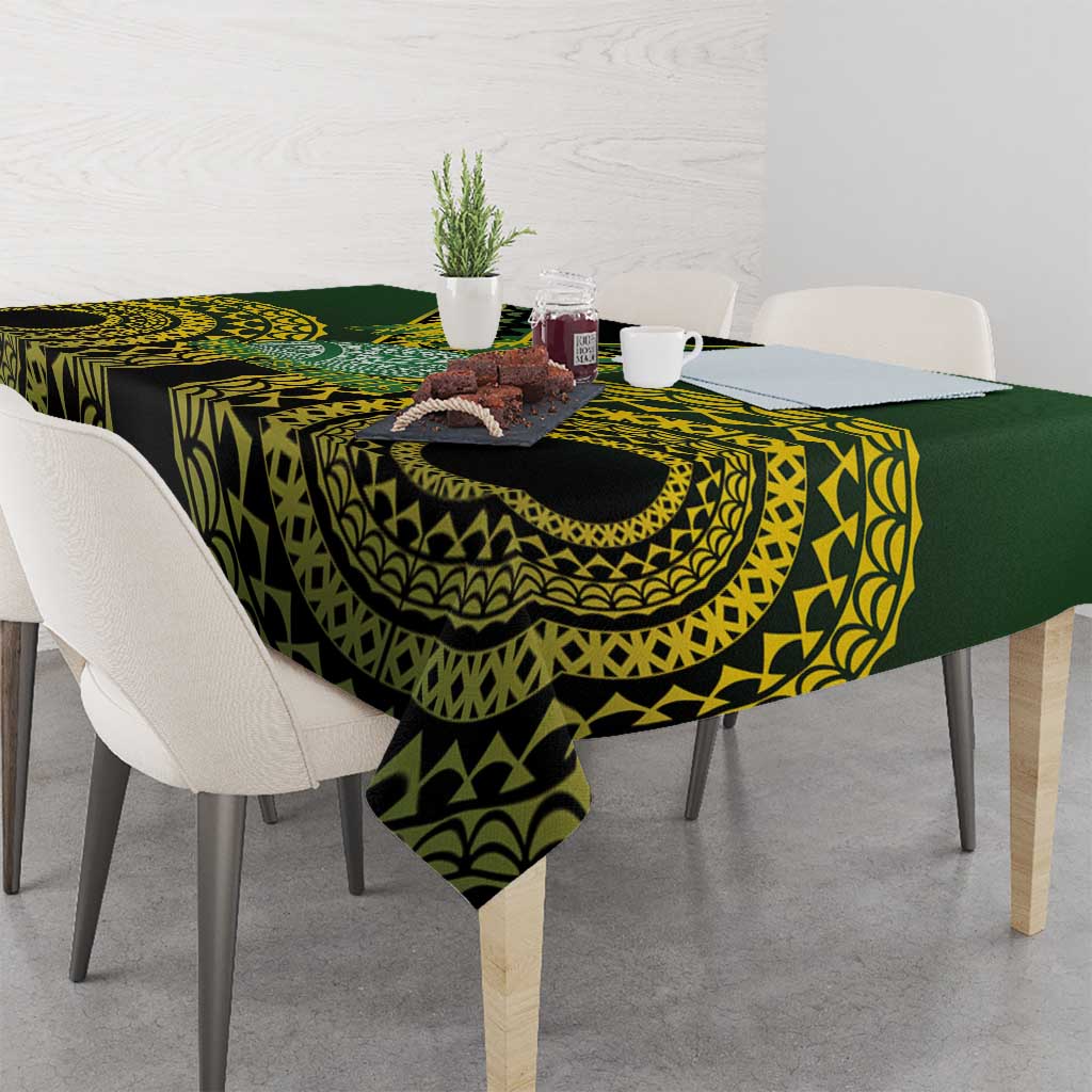 Avaiki Cook Islands Rugby Tablecloth Kuki Airani Tatau Black - Polynesian Pride