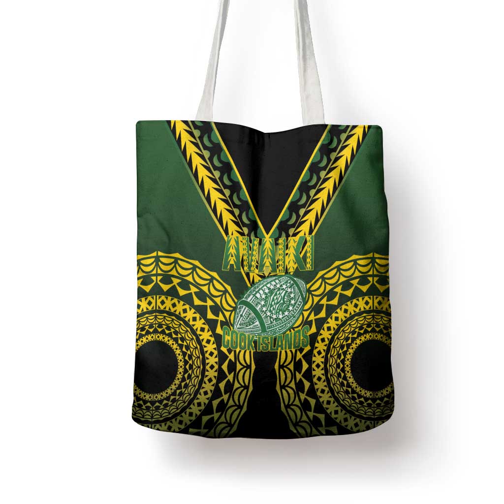 Avaiki Cook Islands Rugby Tote Bag Kuki Airani Tatau Black - Polynesian Pride